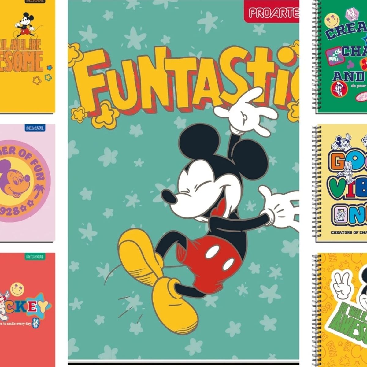 GENERICO - Cuaderno Universitario Mickey 100 Hojas 10 Un Proarte Surtido
