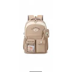 GENERICO - Bolso Mochila Escolar cute aesthetic Color Beige