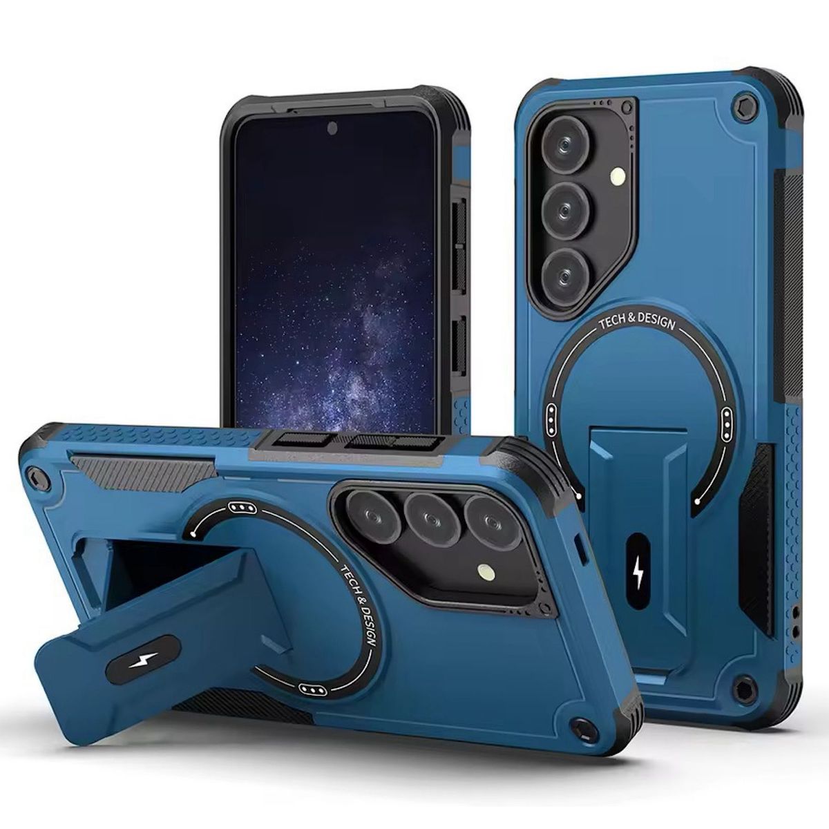 GENERICO - Carcasa Con Magsafe Soporte Para Samsung A56-A36 5G - Azul