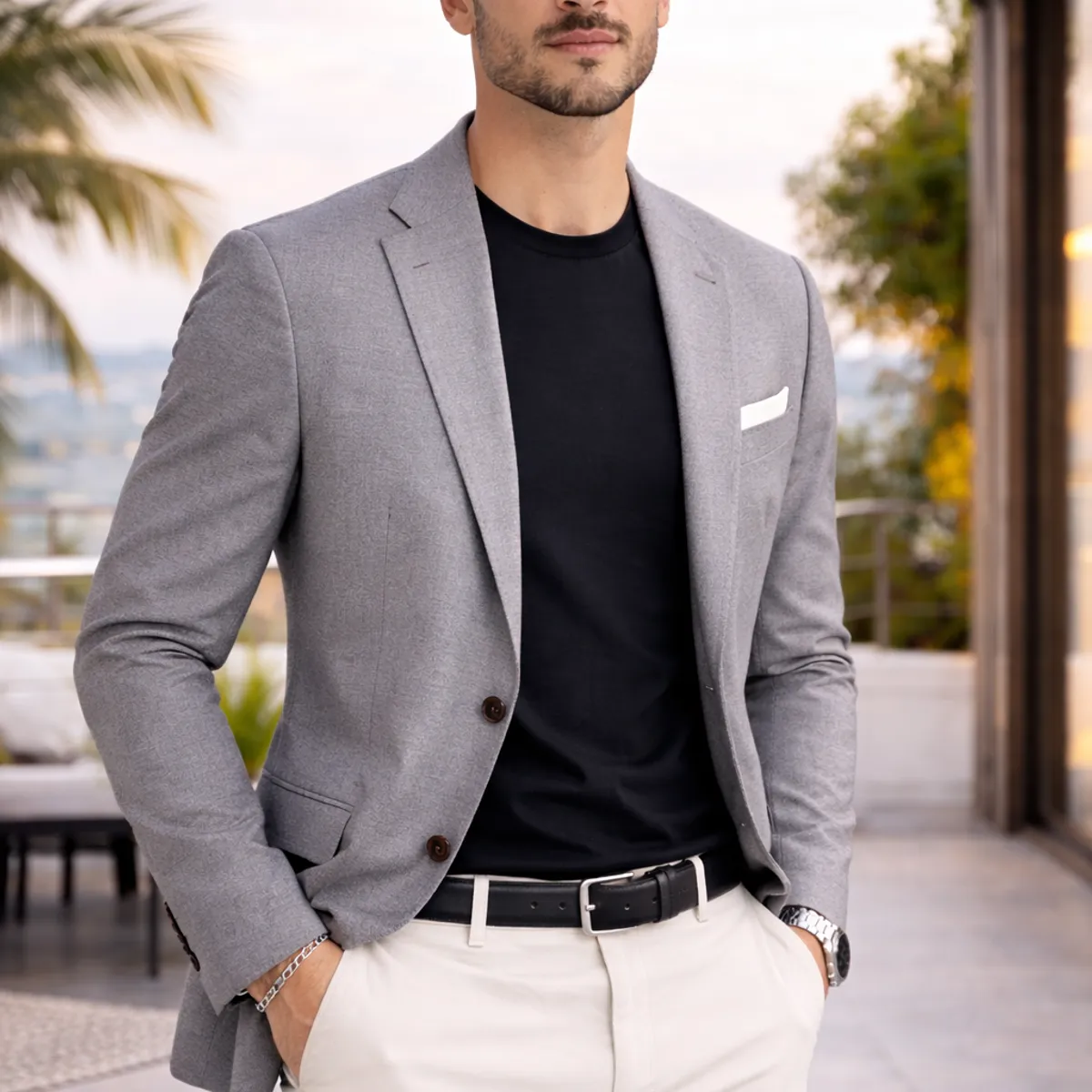 CARBIN - Polera Camiseta Hombre 100% Algodón Manga Corta