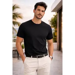 CARBIN - Polera Camiseta Hombre 100% Algodón Manga Corta