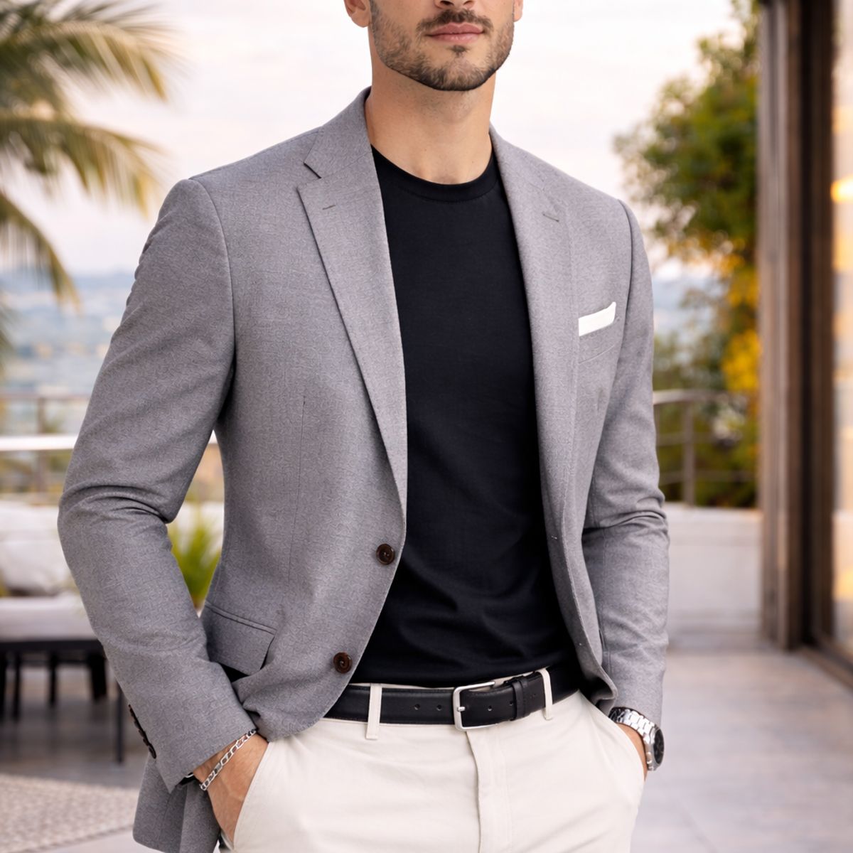 CARBIN - Polera Camiseta Hombre 100% Algodón Manga Corta