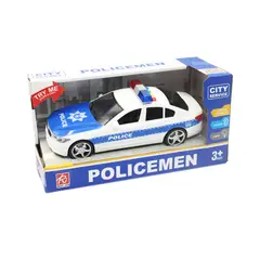 DBLUE - Juguete Auto Policía Con Luces Sonido Y Fricción DBG1674