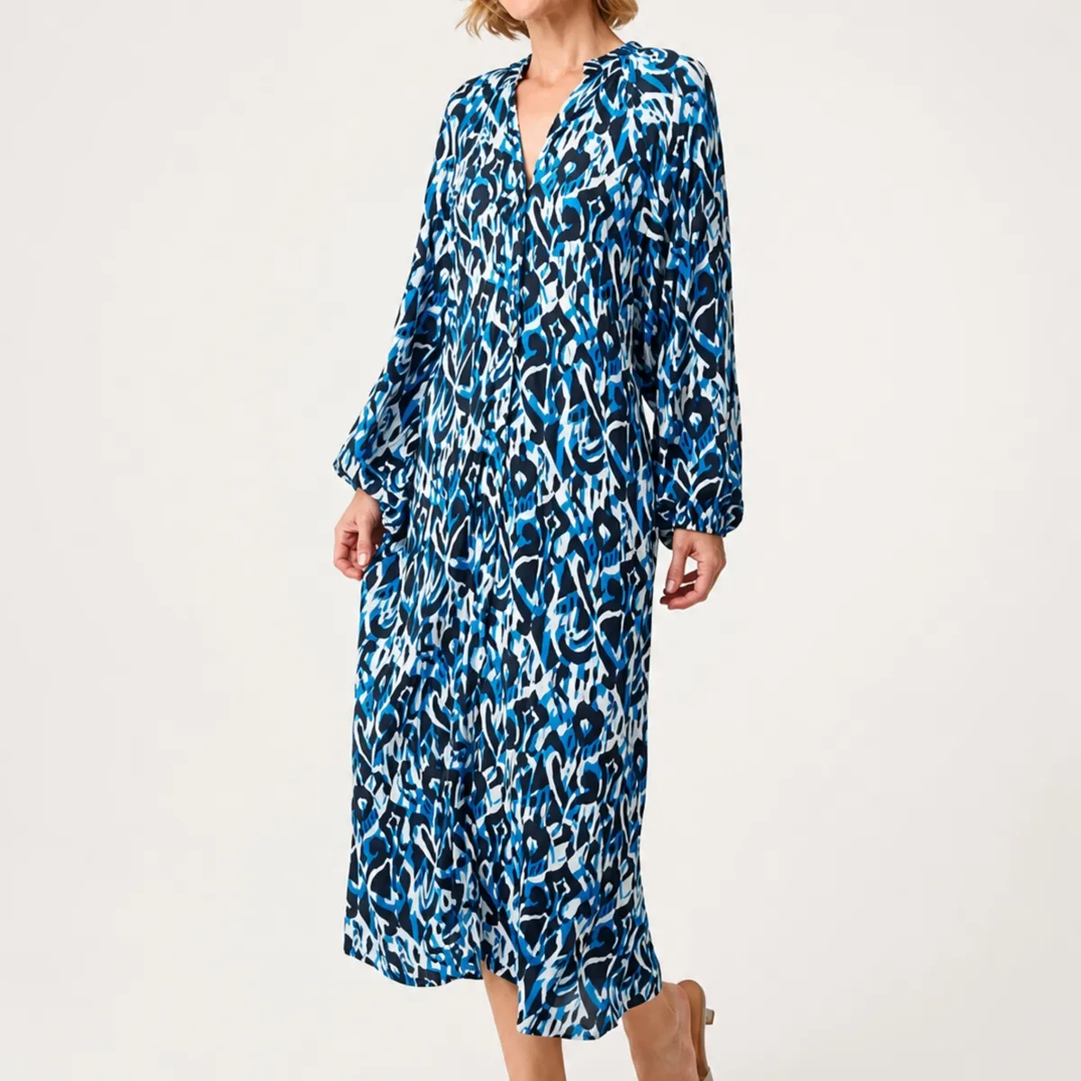 ARZANE - Vestido Mujer Emisero Azul