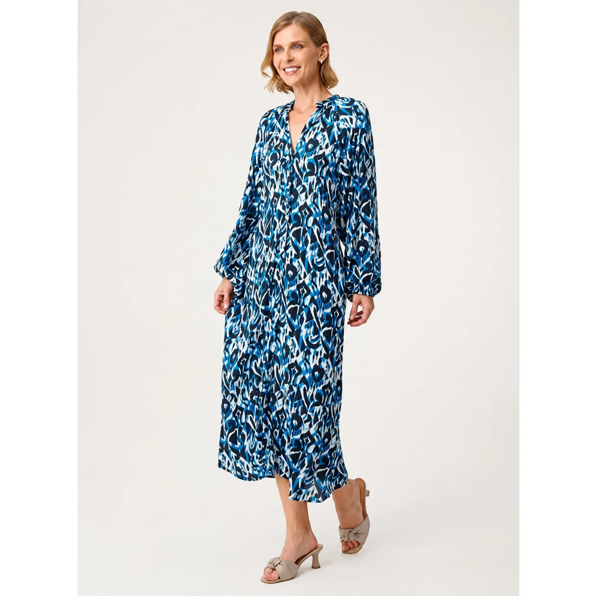 ARZANE - Vestido Mujer Emisero Azul