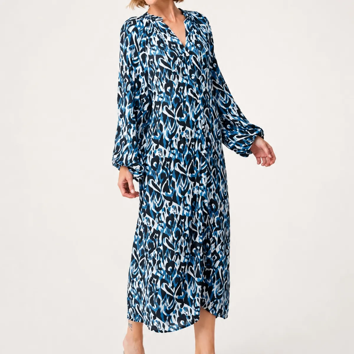 ARZANE - Vestido Mujer Emisero Azul