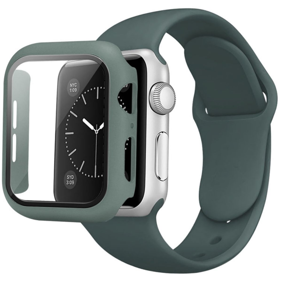 TECNOPALACE - Pack Correa Más Protector Vidrio Templado Para Apple Watch 44MM