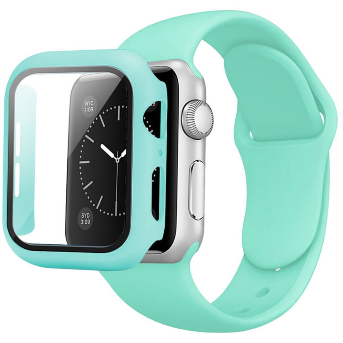 TECNOPALACE - Pack Correa Más Protector Vidrio Templado Para Apple Watch 44MM