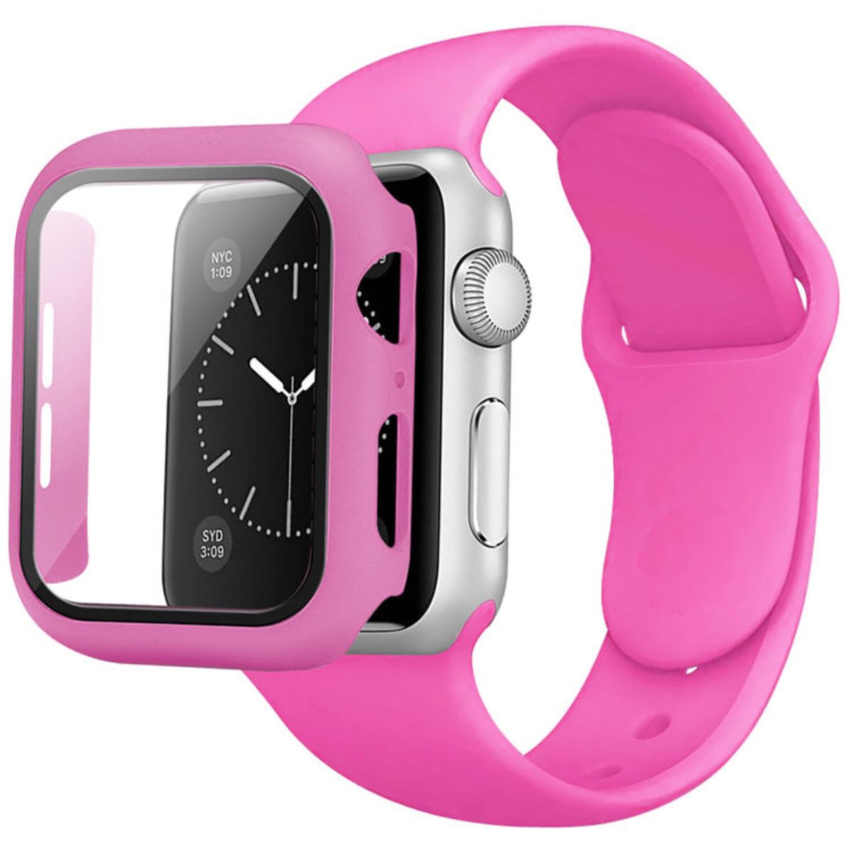 TECNOPALACE - Pack Correa Más Protector Vidrio Templado Para Apple Watch 44MM