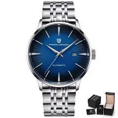 PAGANI - Reloj Design Automático Presage 43mm - Azul con Correa Acero Inoxidable
