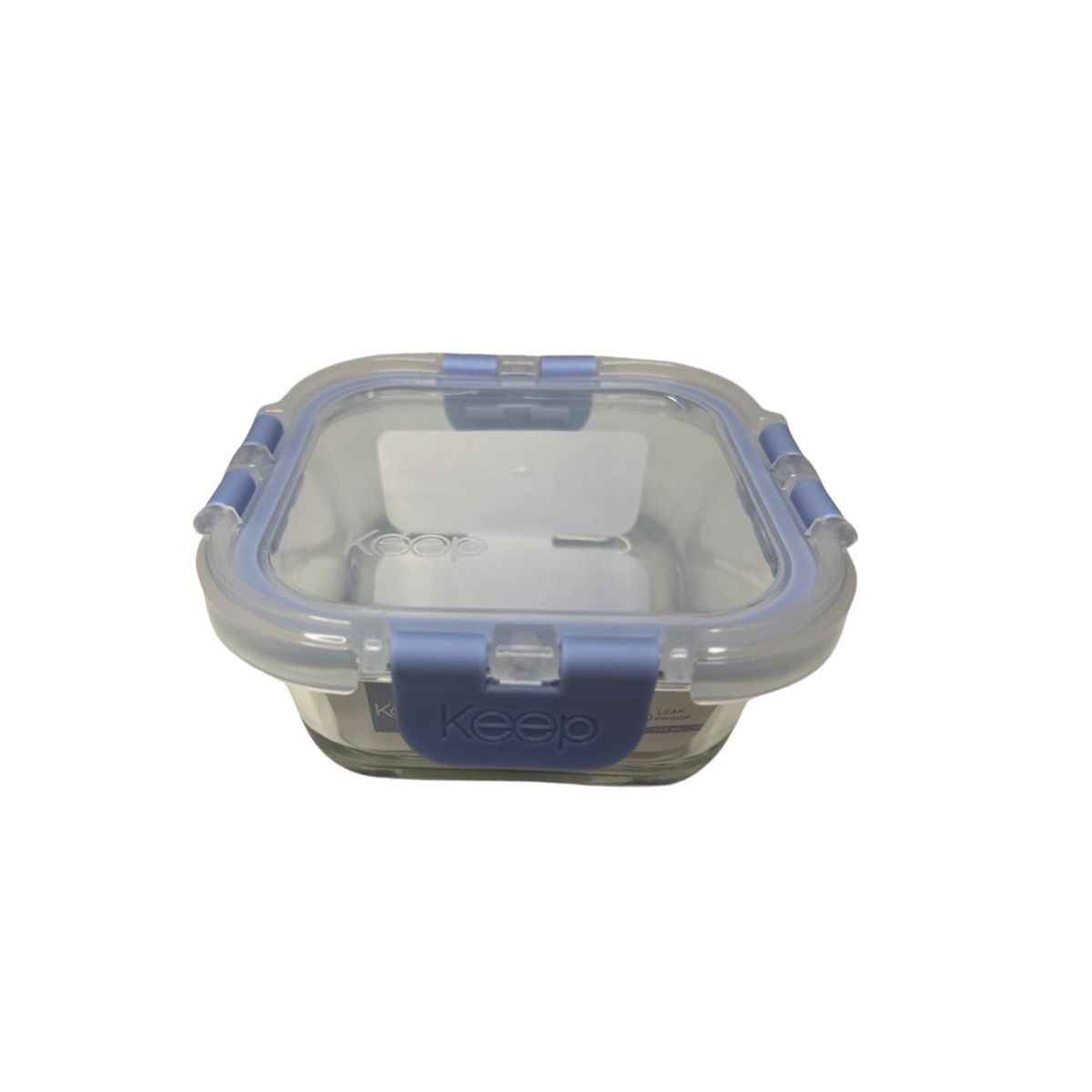 KEEP - Hermético Cuadrado Vidrio Libre Bpa  Azul  Keep 520ml