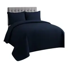 GENERICO - Cubrecama Quilt De Verano 2 Plazas Color Azul Oscuro