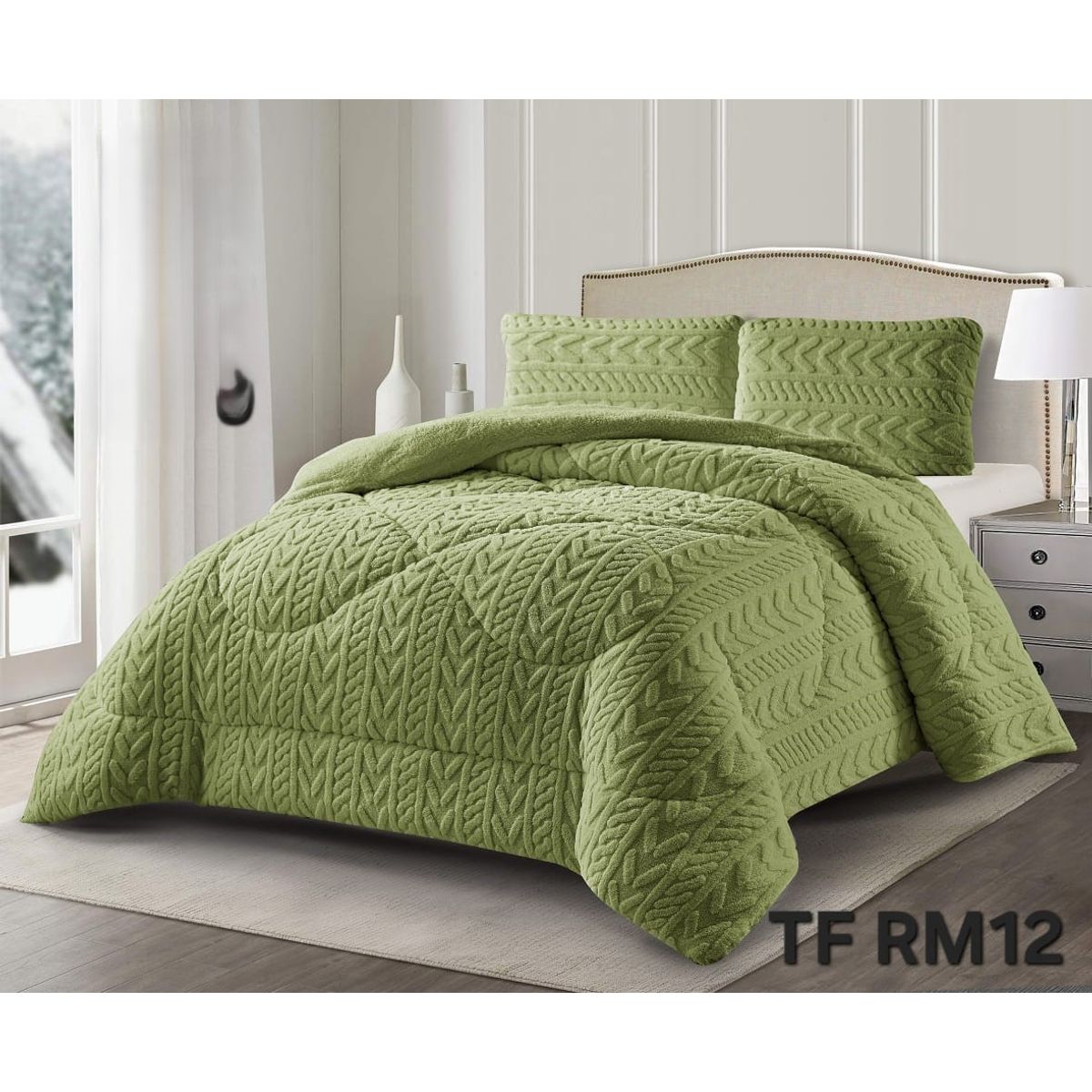 GENERICO - COBERTORES TEXTURIZADOS PARA INVIERNO SHERPAS CON CHIPORROS