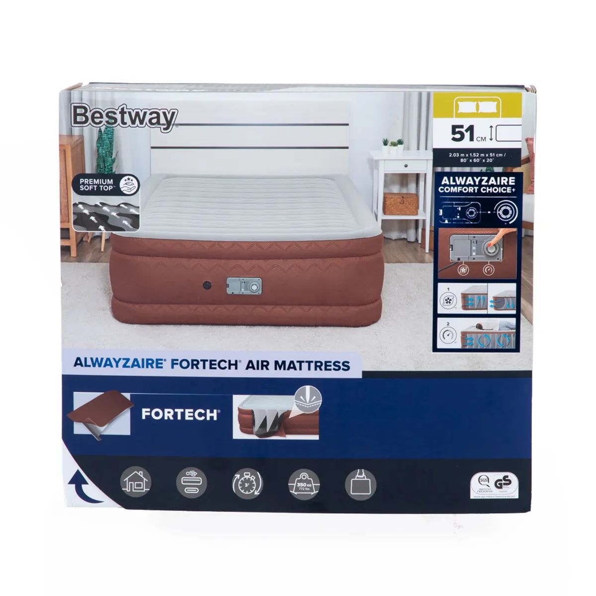 BESTWAY - Colchón Inflable Eléctrico Alwayzaire Comfort Bestway