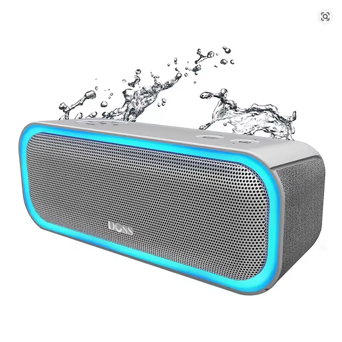 GENERICO - Parlante Bluetooth inalámbrico portable con luces LED y carga USB color GRIS