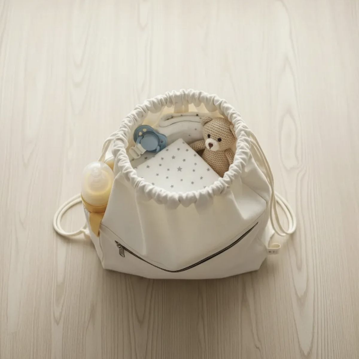 HAOKIDS - Pañalera Bebé mochila de lona Set 3 en 1 + Bolsa Impermeable y Mudador Portátil confección nacional