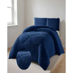 GENERICO - COBERTOR COBERTOR CON CHIPORRO PLAZA Y MEDIA TEXTURIZADO