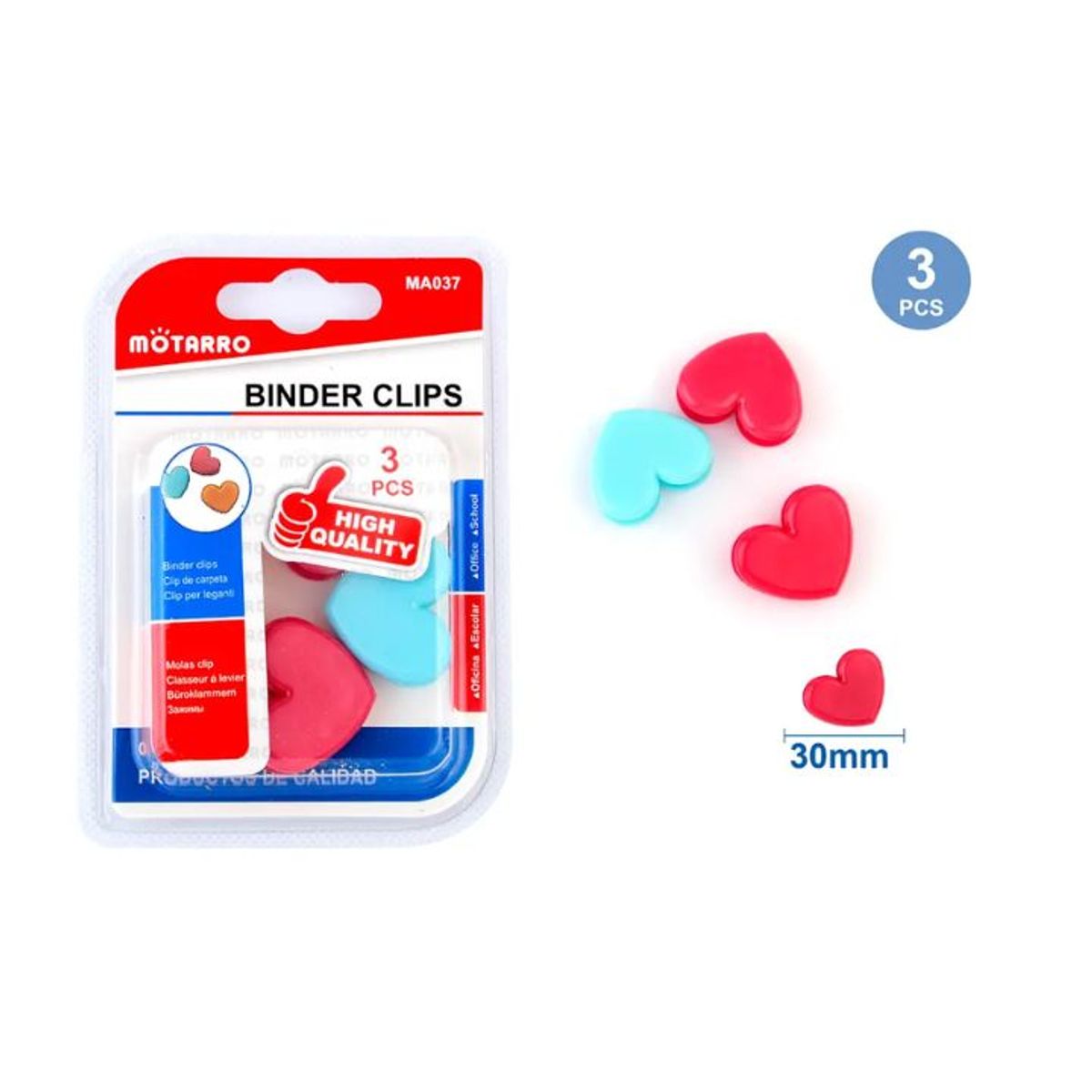 GENERICO - Clip forma de Corazón 4pcs
