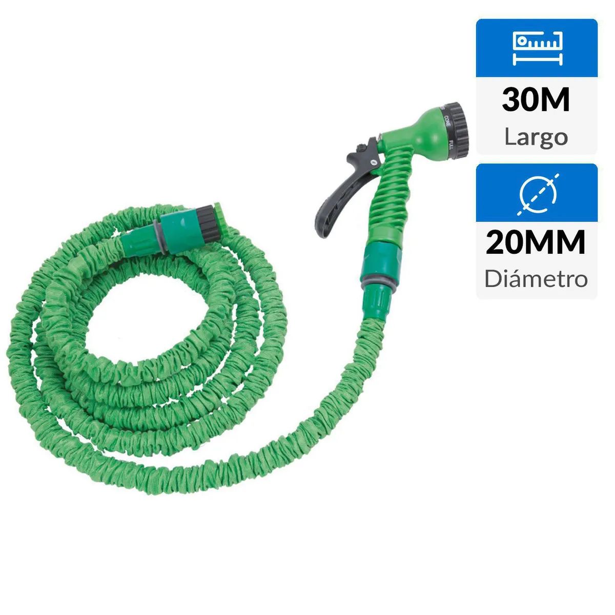 MOVI - MANGUERA EXTENSIBLE HASTA 22.5 MTS CON ROCIADOR DE 7 POSICIONES