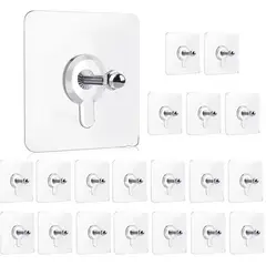 ATURE - Pack 20 Colgador Forma Clavo Adhesivos De Pared Para Colgar