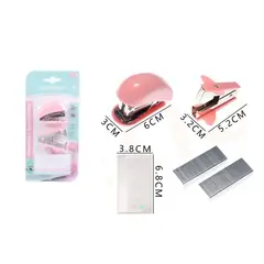 GENERICO - Set de Corchetera+Quitagrapas+Corchetes Rosado