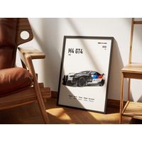 Cuadro BMW M4 GT4 Automovilismo Deportivo + Marco