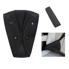 ATURE - Cojín Almohadilla Para Cinturón Seguridad Niños Acolchonado Negro