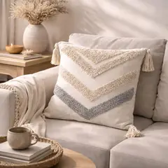 COLETTE - Funda De Cojín Boho Relieve 45 x 45