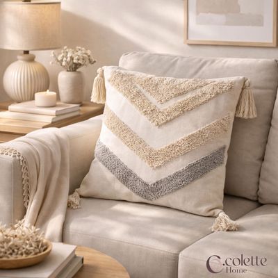 Imagen 2 del producto Funda De Cojín Boho Relieve 45 x 45