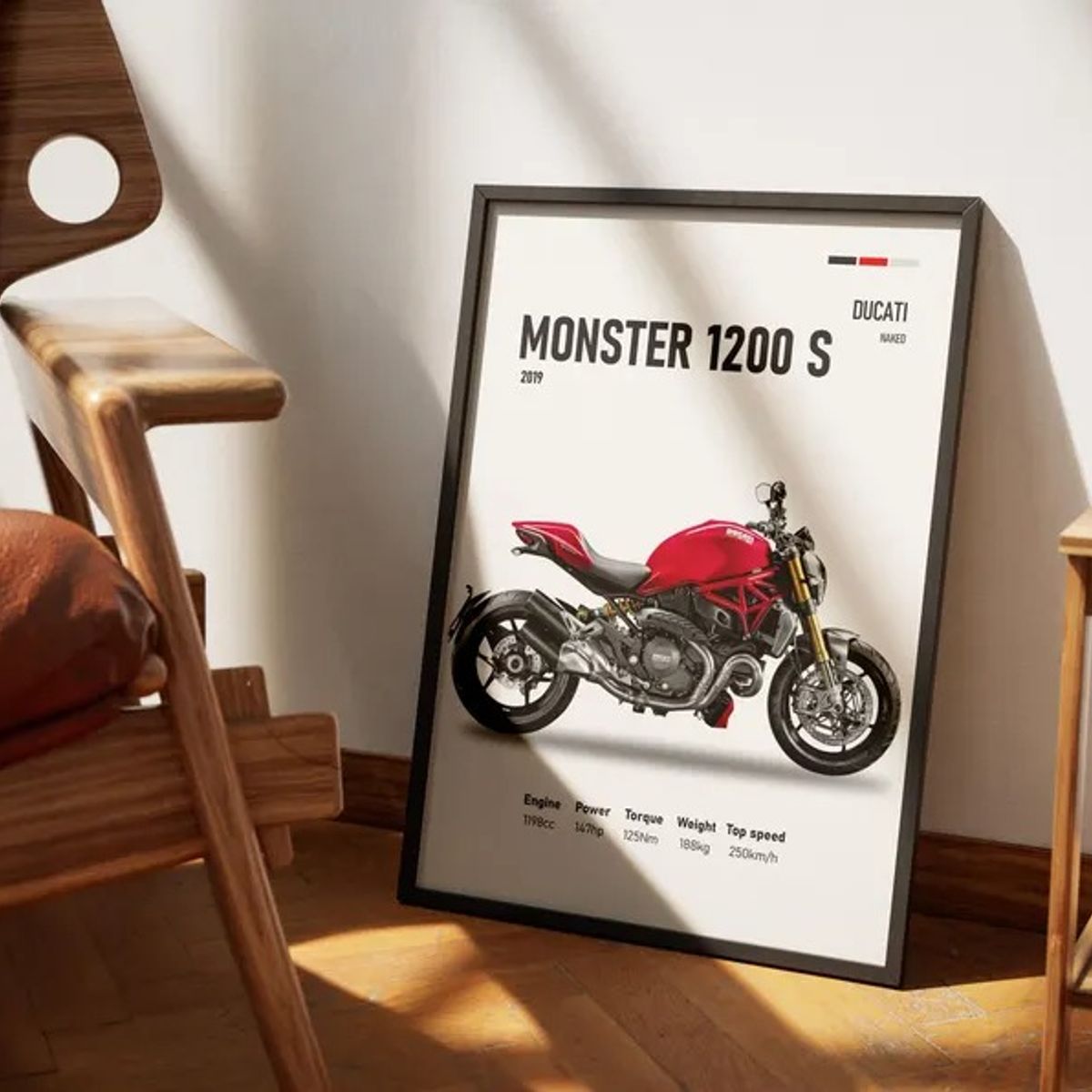 GENERICO - Cuadro Ducati Monster 1200 - Motociclismo Deportivo + Marco