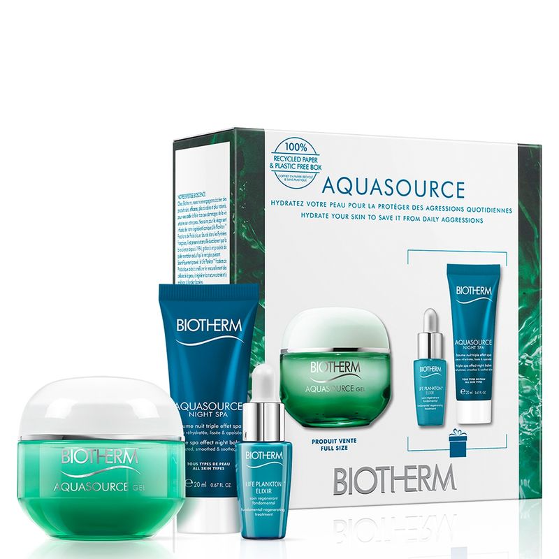 Biotherm - Set Rutina Hidratación Aquasource Gel 50ml BIOTHERM
