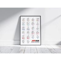 Cuadro Firmas De Pilotos De F1 2026 Colección Especial