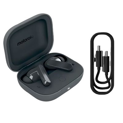 Imagen 2 del producto Moto Buds Bass Audífonos Inalámbricos, ANC 50 dB, Hi-Res Audio, Negro Negro