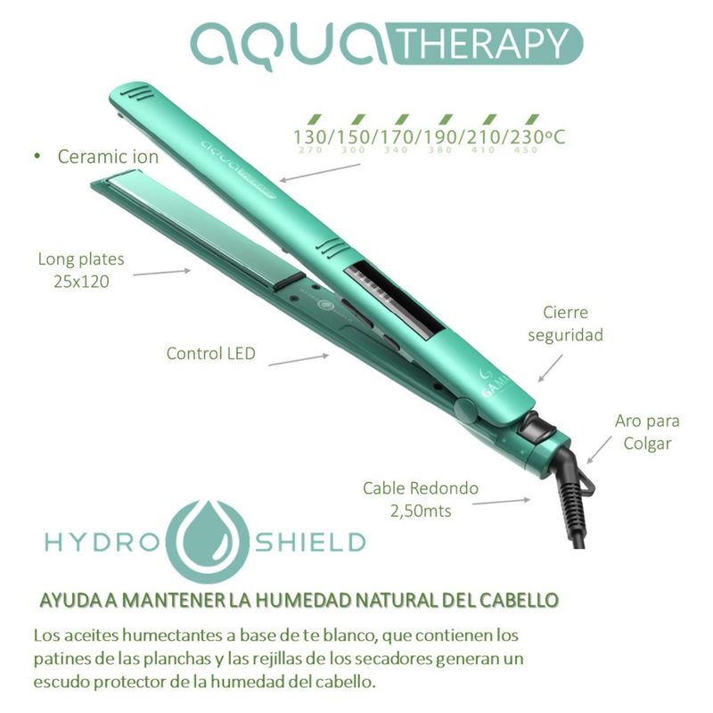 GAMA Alisador GAMA Elegance LED Aqua Therapy