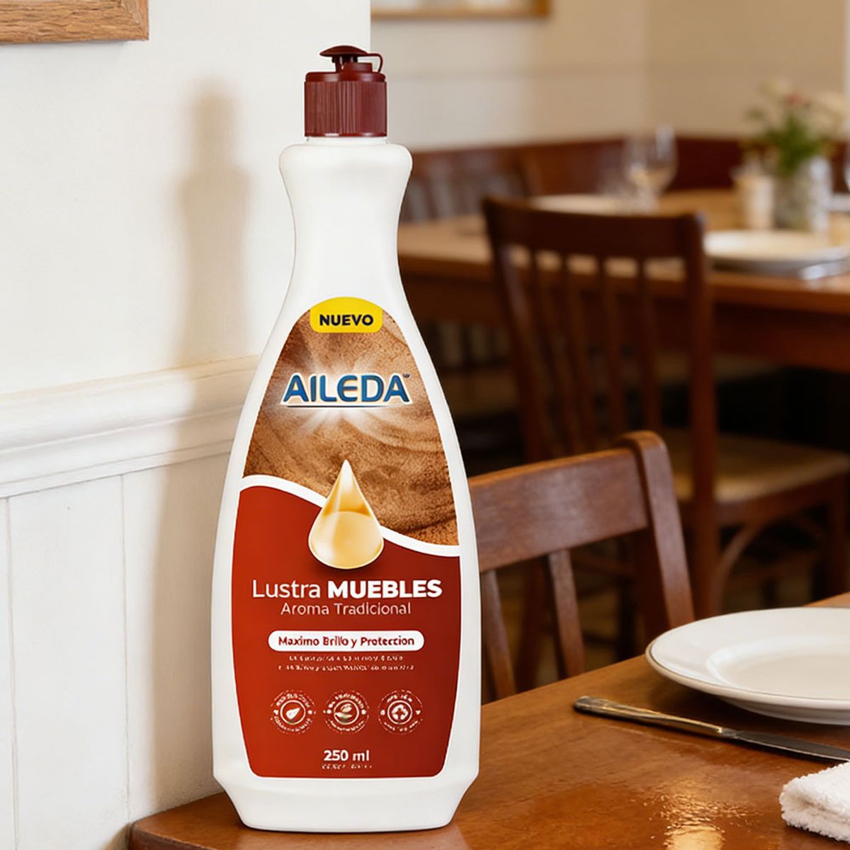 AILEDA - Lustramuebles Crema Tradicional 250 Ml Aileda Limpiador