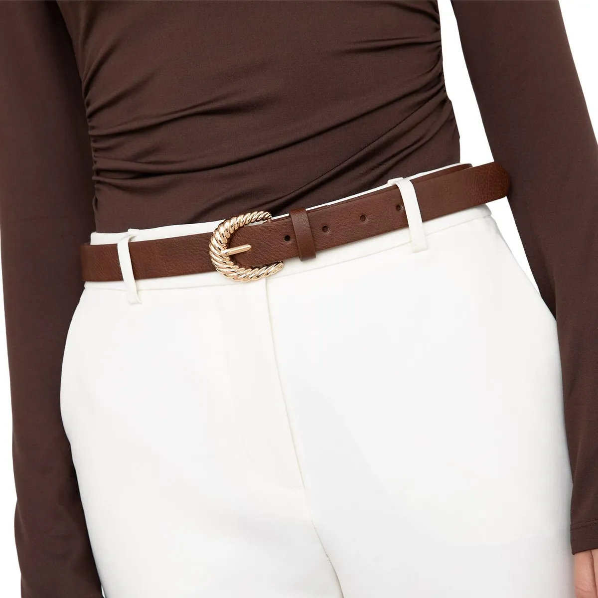 GACEL - Cinturon mujer Gacel chocolate