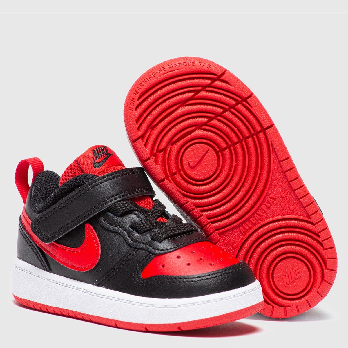 NIKE - Court Borough Low2(Tdv) Zapatilla Urbana Niño Negro (17.5 a 26) Nike