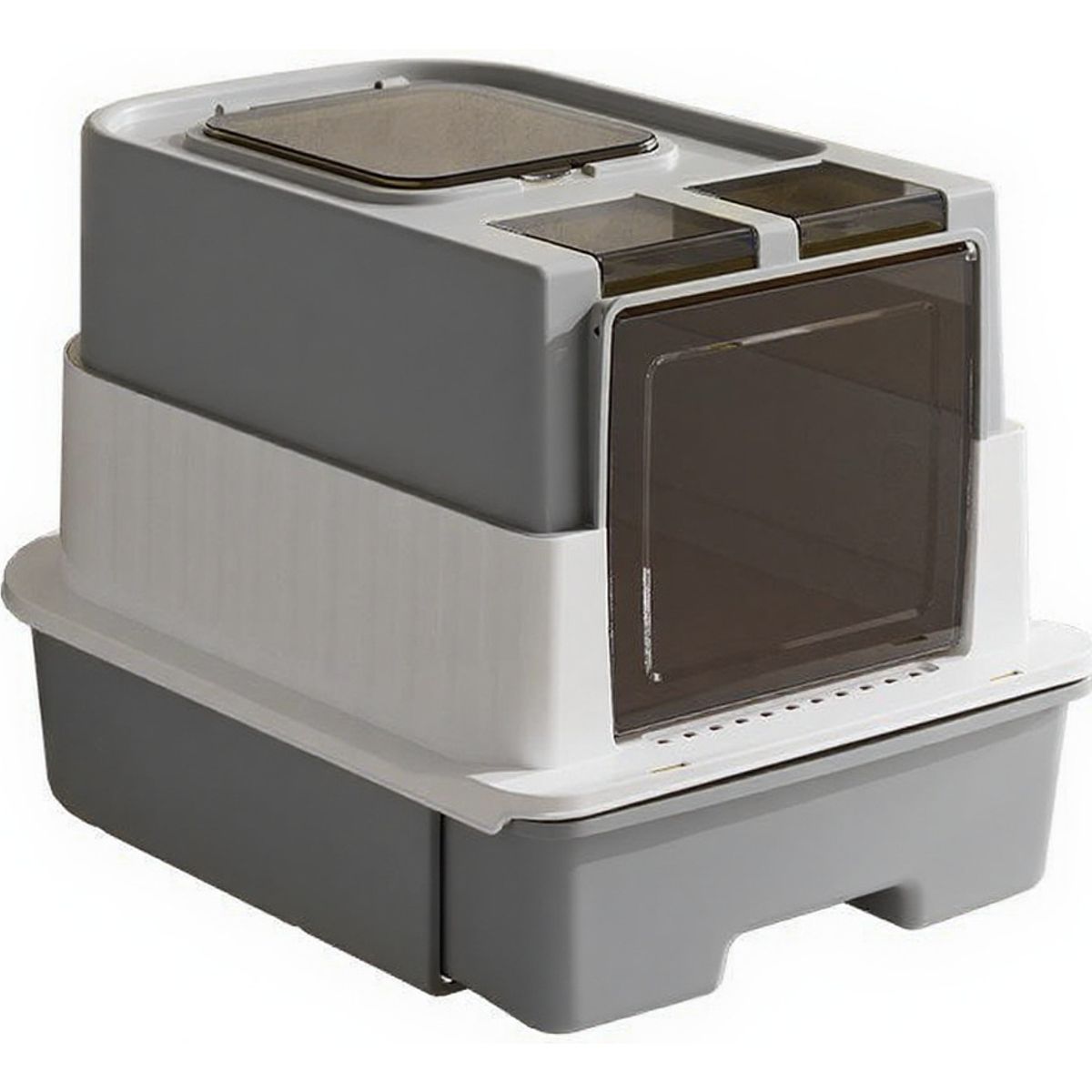 EVERSO - Arenero Gato Cerrado Grande 2puerta Con Tapa Y Pala 50x35x35