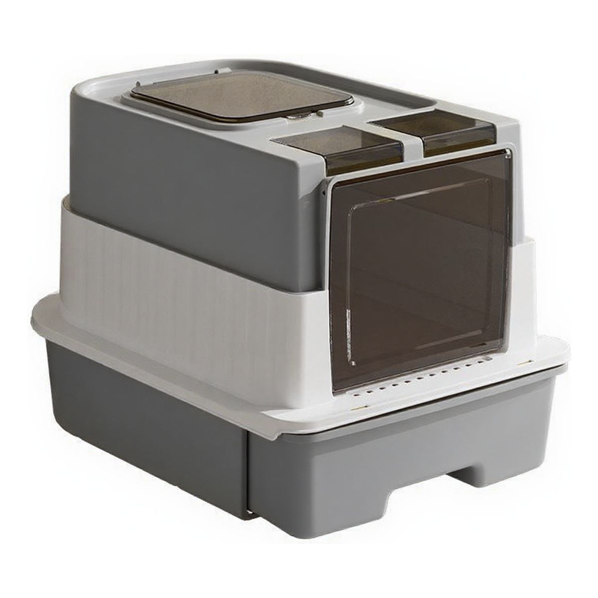 EVERSO - Arenero Gato Cerrado Grande 2puerta Con Tapa Y Pala 50x35x35