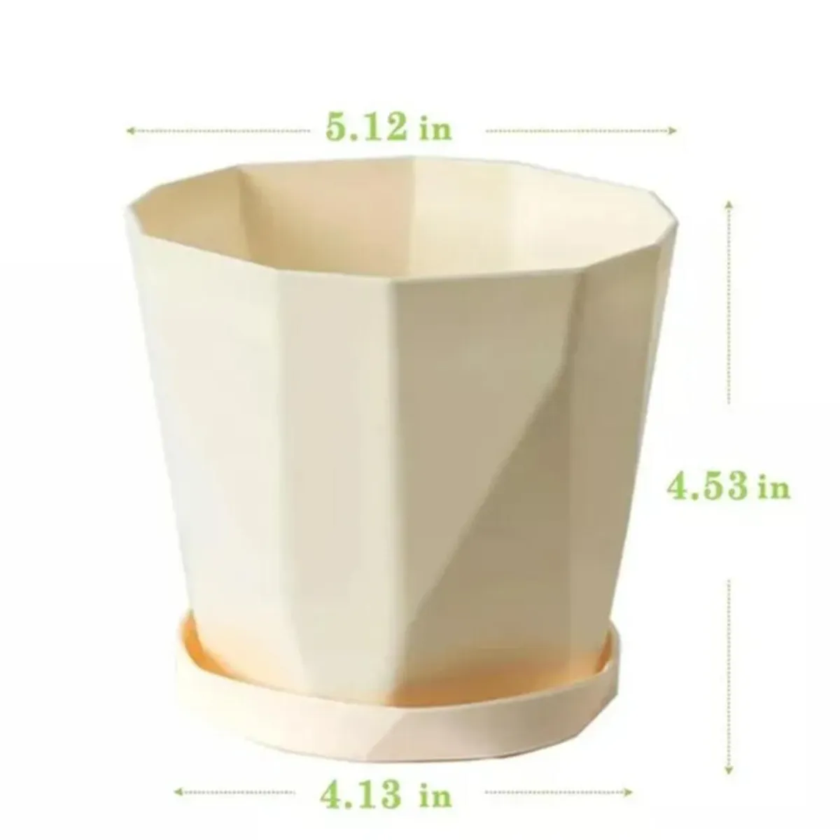 ATURE - 9 Pcs Macetas De Plastico Con Separador De Agua 3 Colores