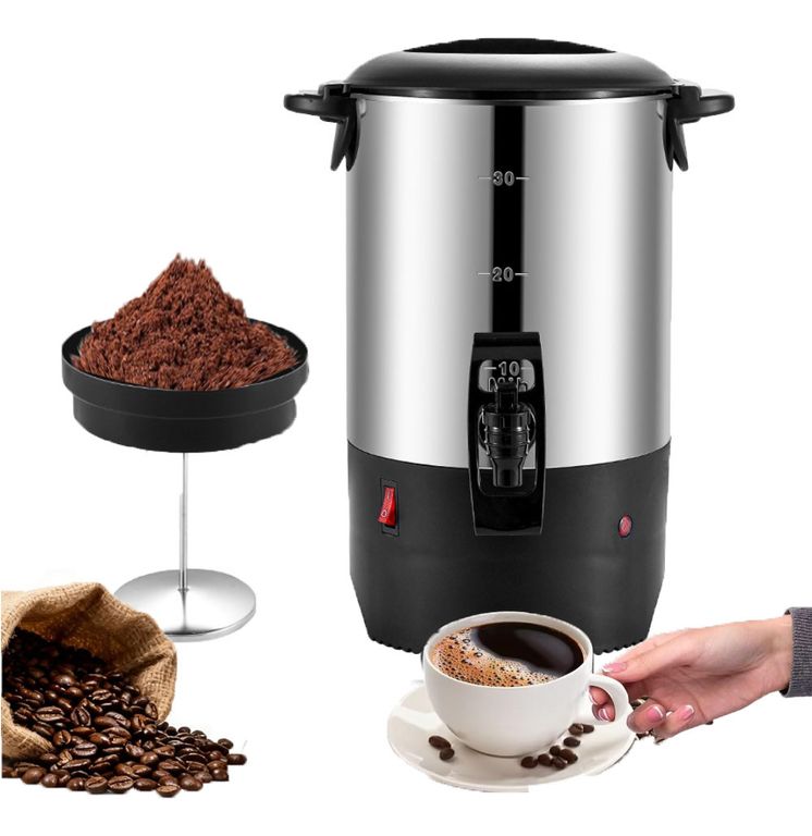 Cafetera De Acero Inoxidable De 55l 30tazas Para Comercial