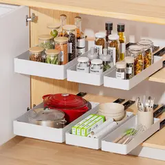 EVERSO - Juego De 3 Organizadores De Cocina Armarios Extraíble Cajone