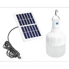 GENERICO - Ampolleta Led Solar Colgable Con Panel Solar Usb Recargable