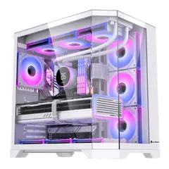 GENERICO - Gabinete Exodia Panel Zro Blanco ATX 7 Fans ARGB V. Templado