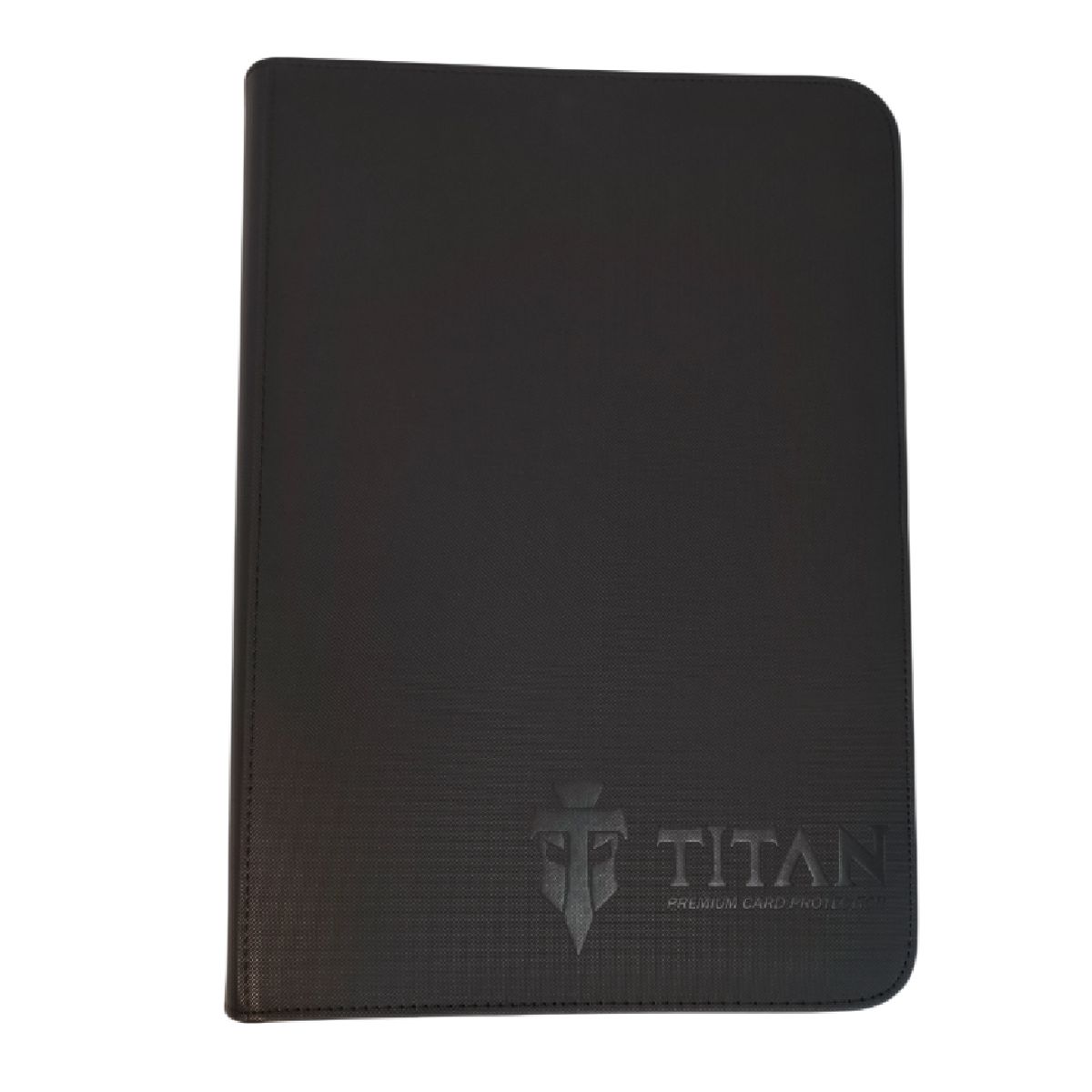GENERICO - Carpeta TCG Titan Pro Cuero Negra 9 Bolsillos con Cierre 360