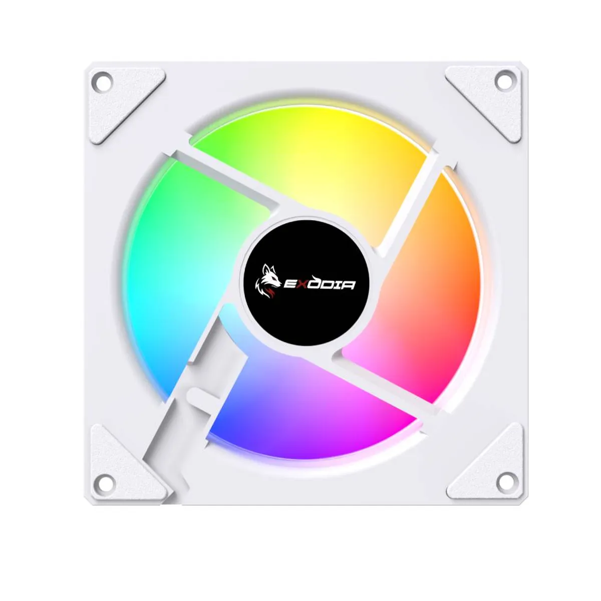 GENERICO - Pack Fans X3 Exodia ARGB Blanco 120mm con Controlador