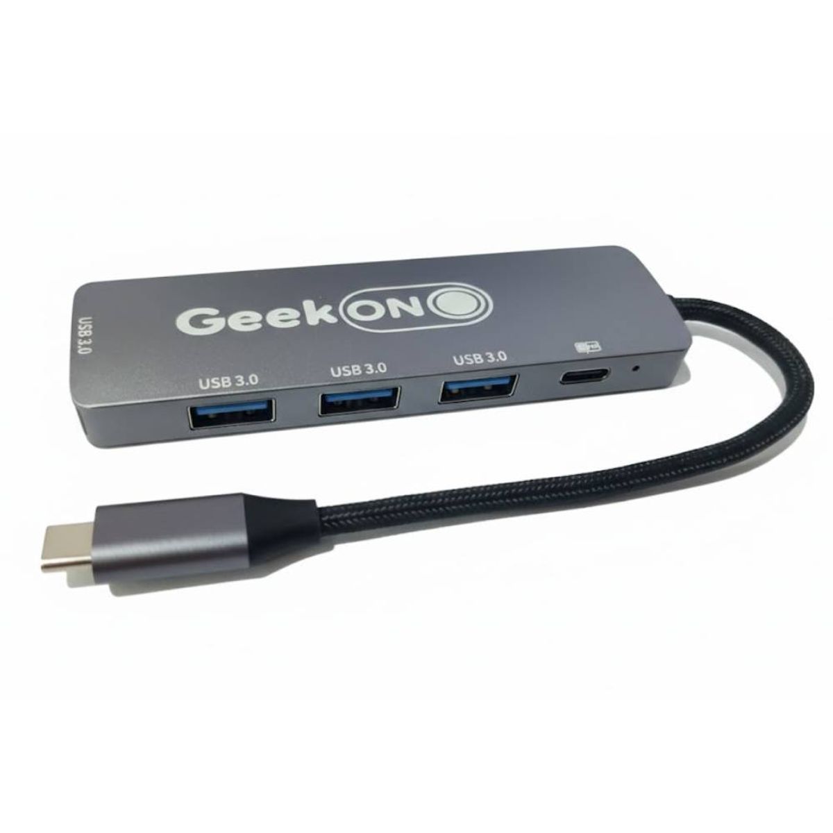 GENERICO - Hub GeekOn Tipo C 5 en 1 - 4x USB 3.0 - USB-C 5V