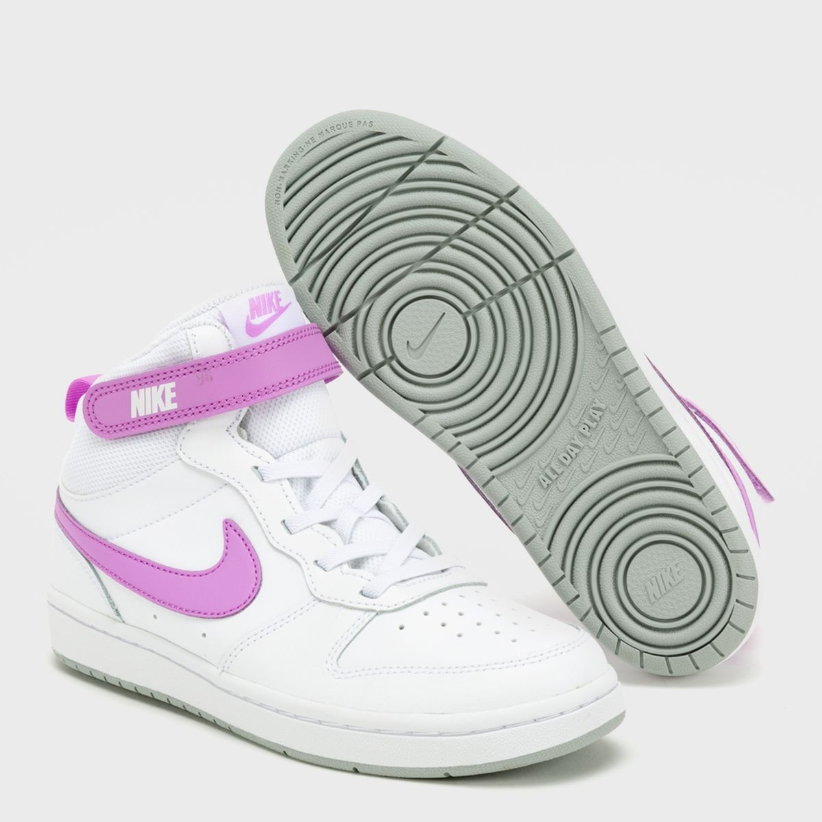 NIKE - Court Borough Mid 2 (Psv) Zapatilla Urbana Niña Blanca