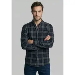 FEROUCH - Camisa Cotelé Castine Navy