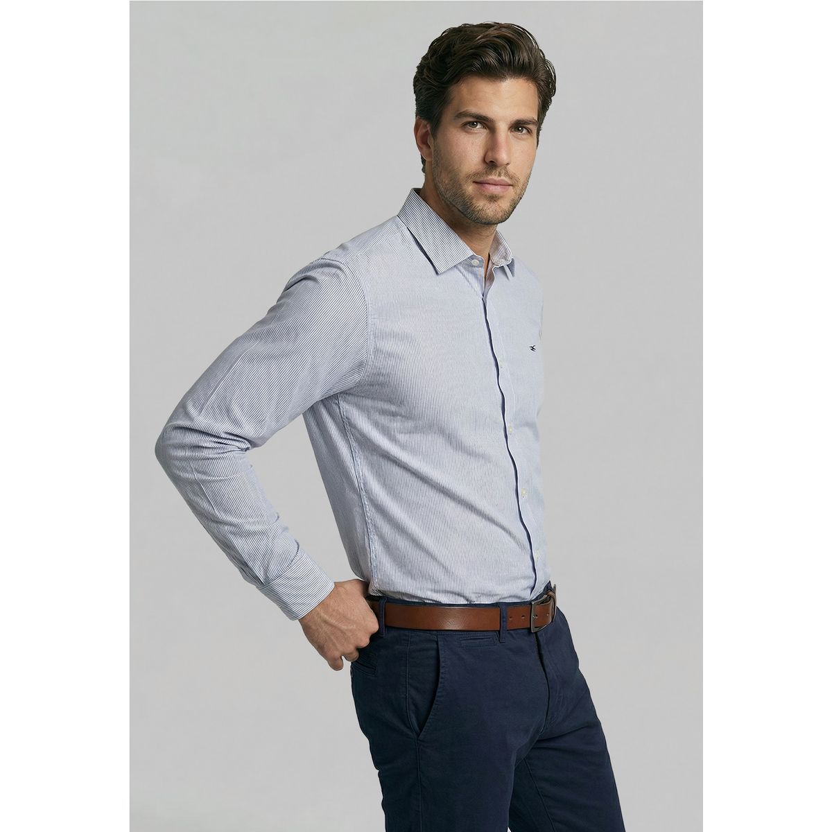 FEROUCH - Camisa Smart Casual Calabasas Navy Ferouch